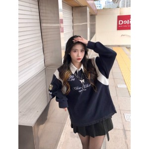CHIOS CLUB - Oversize Shirt Hoodie FW2436BB Blue 